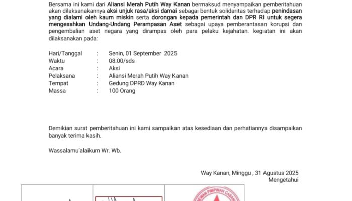 Aliansi Merah Putih Sampaikan Klarifikasi Atas Beredarnya Surat Pemberitahuan Aksi